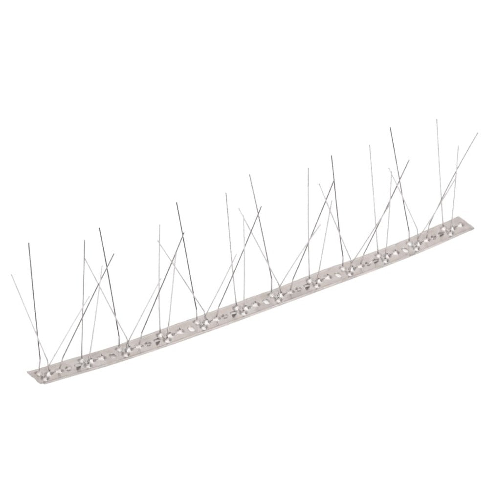 VIDAXL Ensemble De 6 Pointes à 5 Rangées Contre Oiseaux Inox 3 M