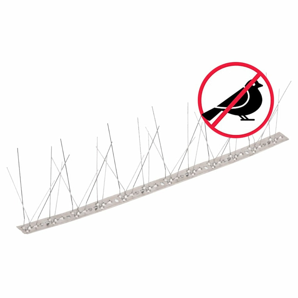 VIDAXL Ensemble De 6 Pointes à 5 Rangées Contre Oiseaux Inox 3 M