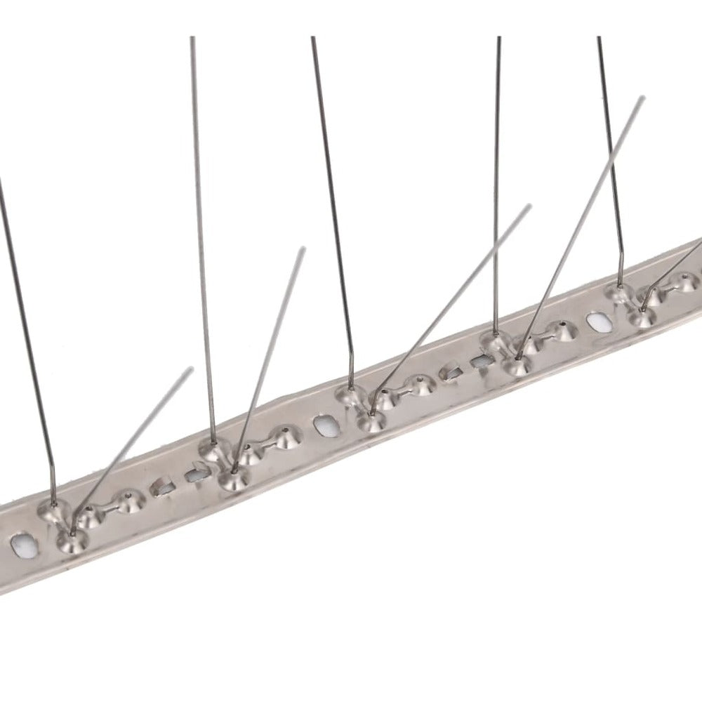 VIDAXL Ensemble De 6 Pointes à 4 Rangées Contre Oiseaux Inox 3 M