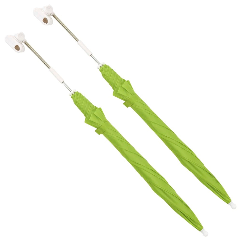 VIDAXL Parasols De Chaise De Camping 2 Pcs Vert 105 Cm