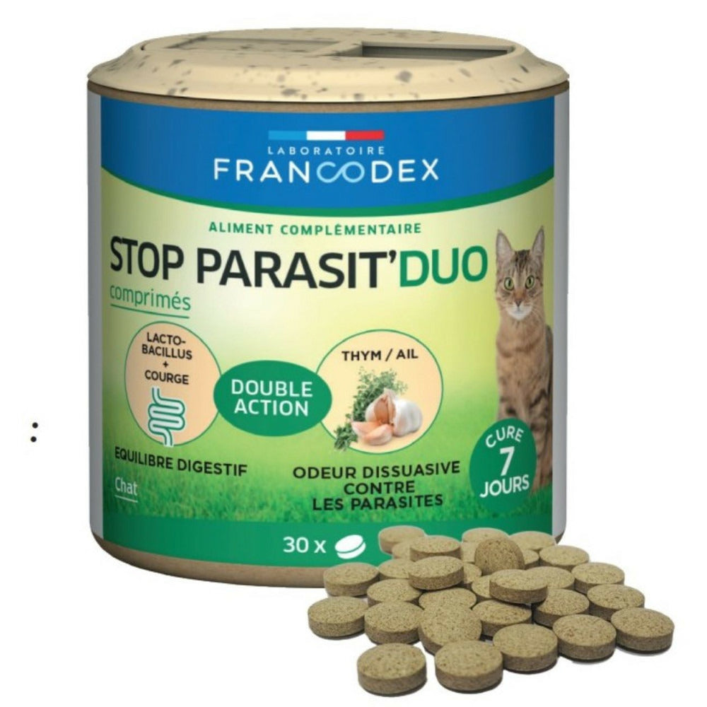  Repoussez Les Parasites 30 Comprimés Pour Chat