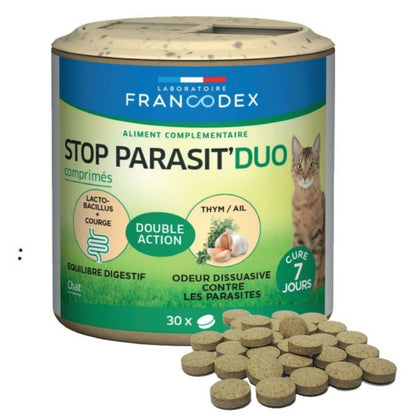  Repoussez Les Parasites 30 Comprimés Pour Chat