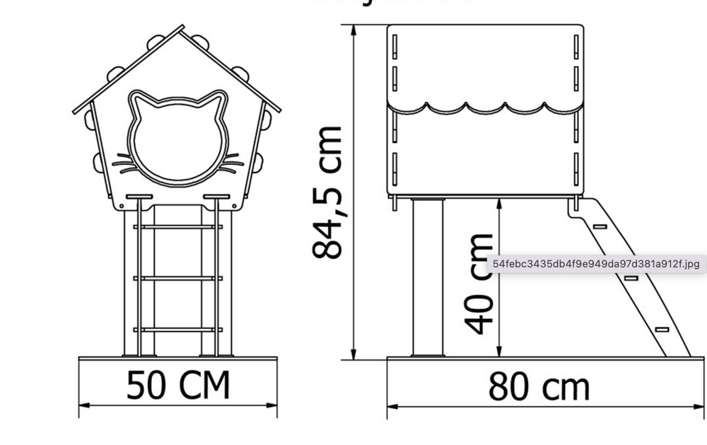  Maisonnette Pour Chat Avec Griffoir (beige)