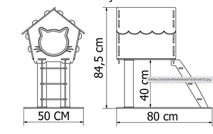  Maisonnette Pour Chat Avec Griffoir (beige)