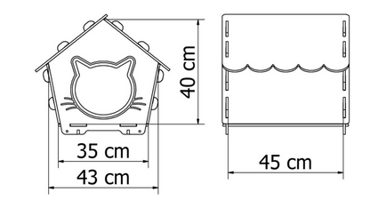  Maisonnette Pour Chat Avec Griffoir (beige)