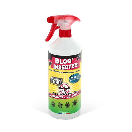  Bloq'insect Barrage Aux Insectes 1l | Pulvérisateur Anti Insecte Intérieur Extérieur | élimine Moustiques,fourmis,mouches