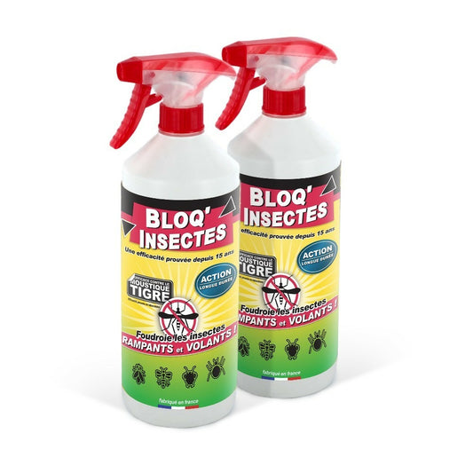  Bloq'insect Barrage Aux Insectes Lot De 2l | Pulvérisateur Anti Insecte Intérieur Extérieur | élimine Moustiques,fourmis,mouches