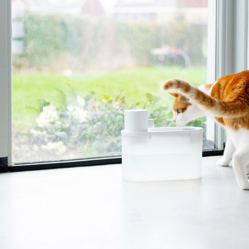  Akoi - Fontaine à Eau Pour Chat Sans Fil, Silencieuse, Lampe Uvc, 25x11,5x20,7cm