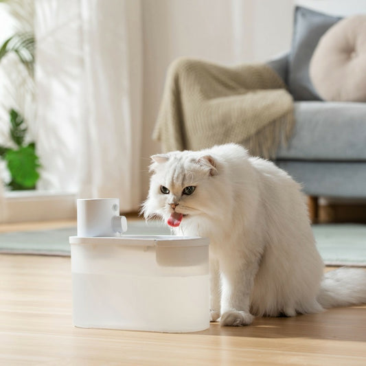  Akoi - Fontaine à Eau Pour Chat Sans Fil, Silencieuse, Lampe Uvc, 25x11,5x20,7cm