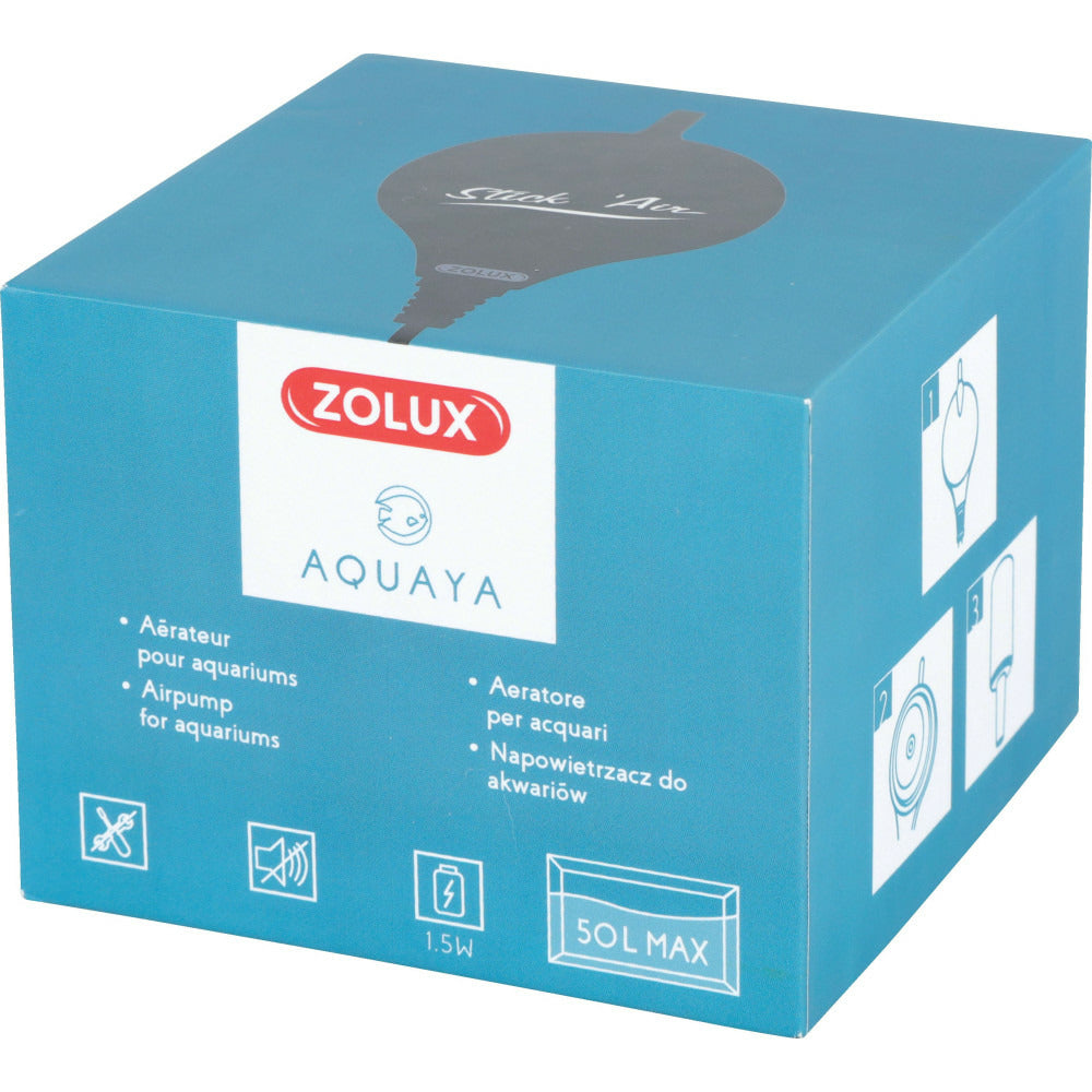 Zolux Bulleur Aérateur 1.5w Débit 18.6 L/h Gris Pour Aquarium Max 50 Litres