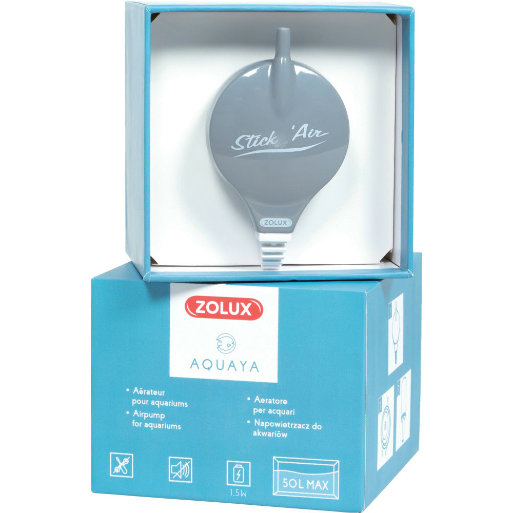 Zolux Bulleur Aérateur 1.5w Débit 18.6 L/h Gris Pour Aquarium Max 50 Litres