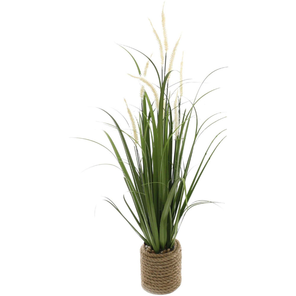  Plante Artificielle Avec Fleurs Blanches Avec Pot En Jute