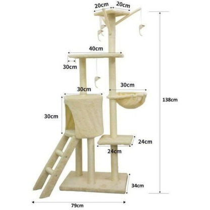  Jipsy Arbre A Chat Beige - 79 X 34 X 138 Cm - Beige