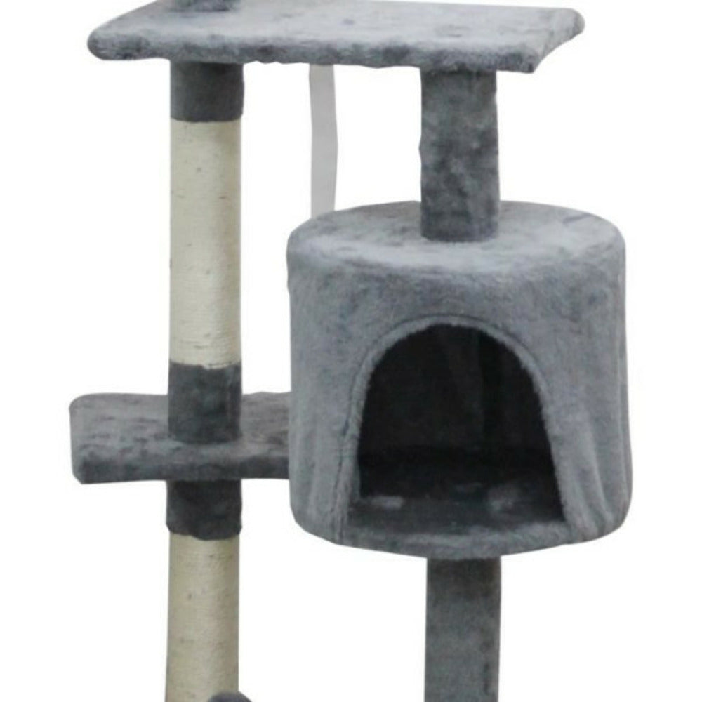  Arbre A Chat Jasper - 40 X 40 X 114 Cm - Gris