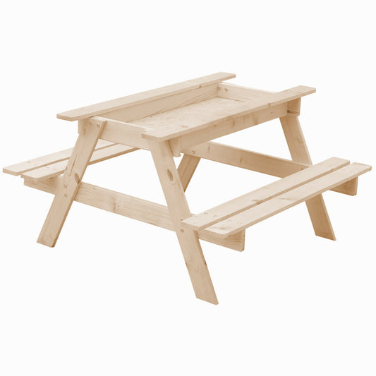 Table Enfant Pour Le Jardin - Table Et Chaise Enfant Avec Boite De Rangement -90x90xh50 Cm - M010-1