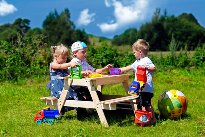  Table Enfant Pour Le Jardin - Table Et Chaise Enfant Avec Boite De Rangement -90x90xh50 Cm - M010-1