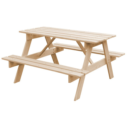  Table Enfant En Bois – Table Et Chaise Enfant - 90x90xh50 Cm - M018-1