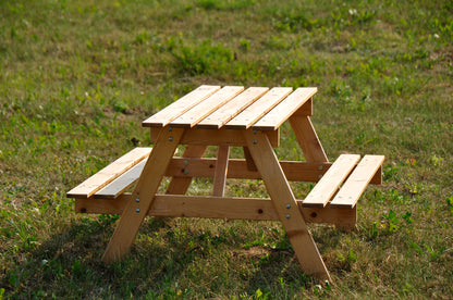  Table Enfant En Bois – Table Et Chaise Enfant - 90x90xh50 Cm - M018-1