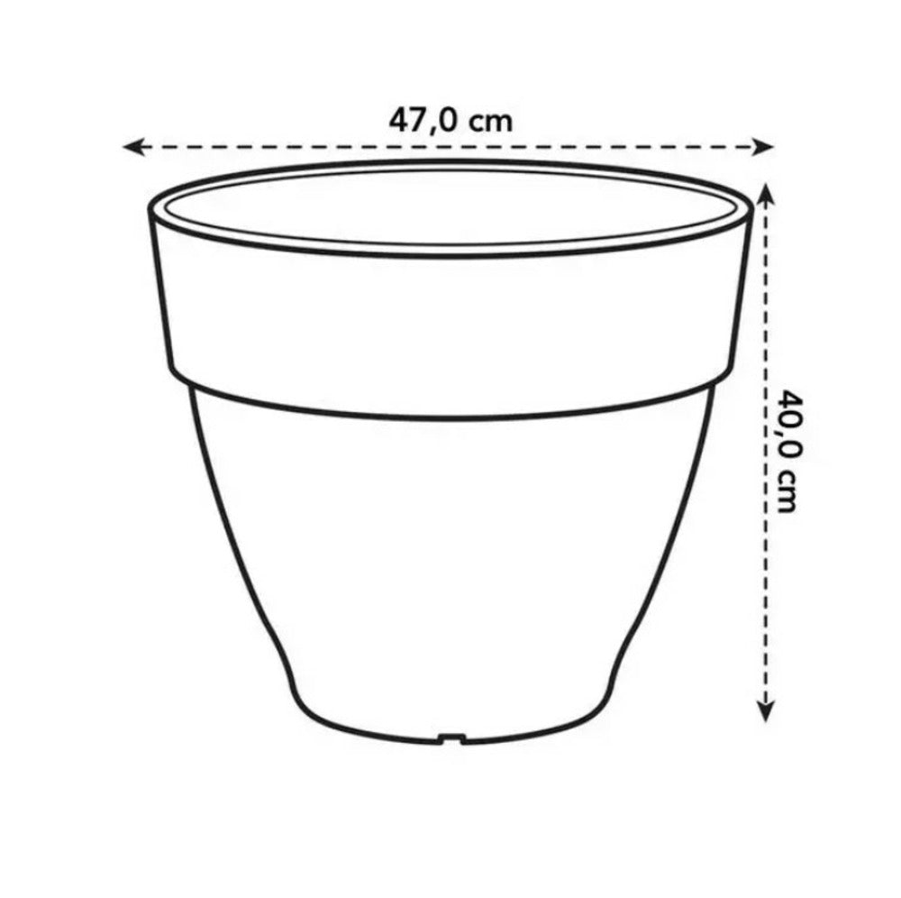 Elho Pot De Fleurs Rond Vibia Campana - ø 47 X H.40 Cm - Blanc