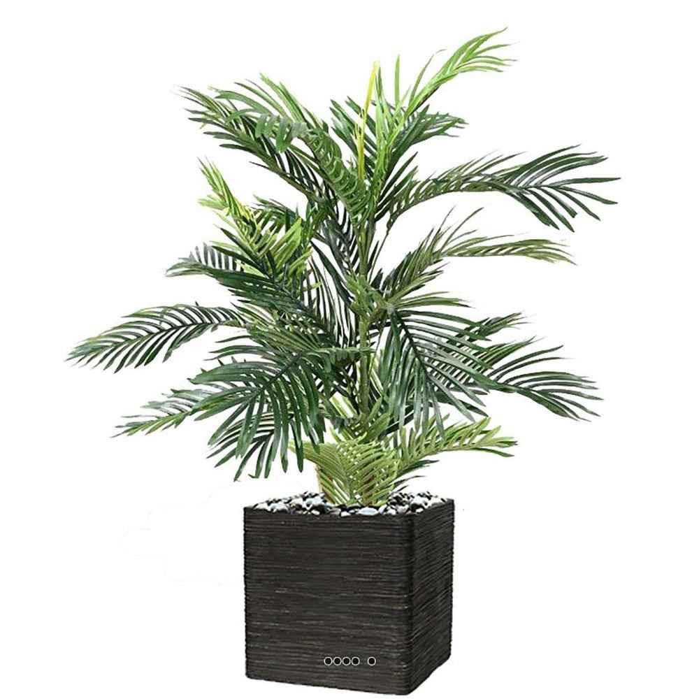  Joli Palmier Areca Artificiel En Pot Multitroncs H 85 Cm Vert - Choisissez Votre
