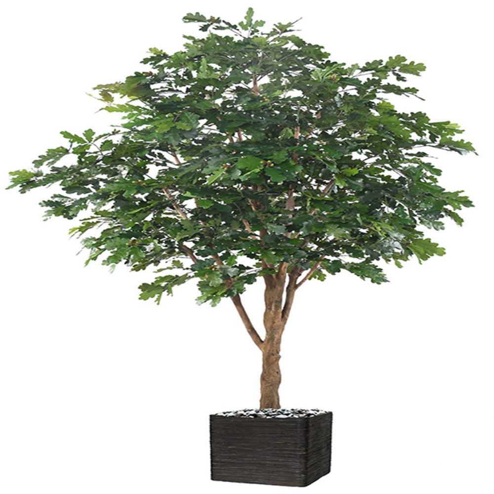  Grand Chêne Artificiel Haute Qualité H 280 Cm L 180 Cm Vert