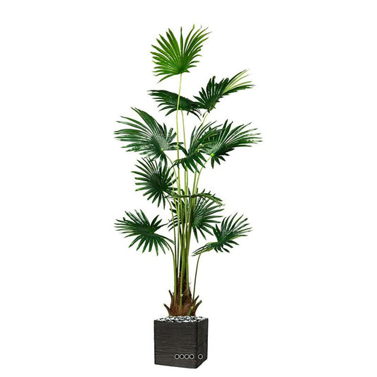  Palmier Fan Artificiel En Pot H 180 Cm 12 Tiges