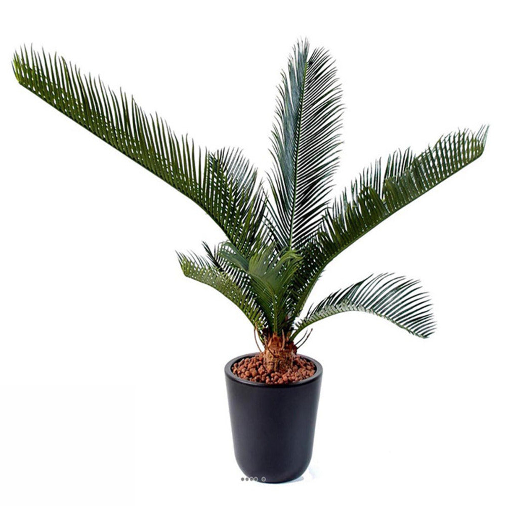  Palmier Cycas Artificiel En Pot H 50 Cm Vert - Choisissez Votre Hauteur: H 50 Cm