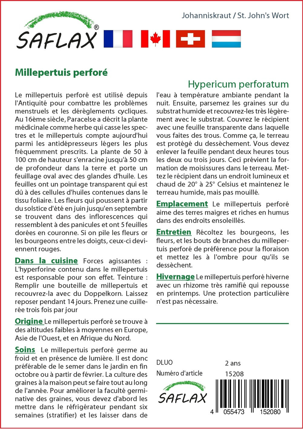  Kit De Culture - Millepertuis Perforé - 300 Graines - Hypericum Perforatum