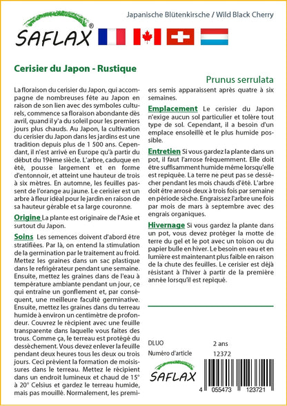  Kit De Culture - Cerisier Du Japon - 30 Graines - Prunus Serrulata