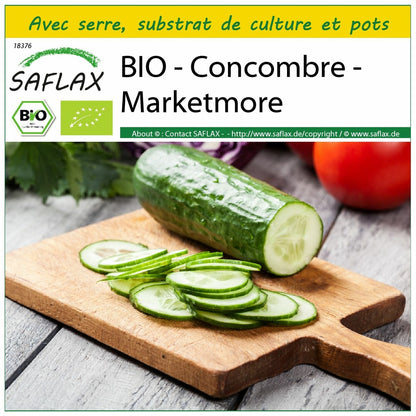  Kit De Culture - Bio - Concombre - Marketmore - 20 Graines - Cucumis Sativus