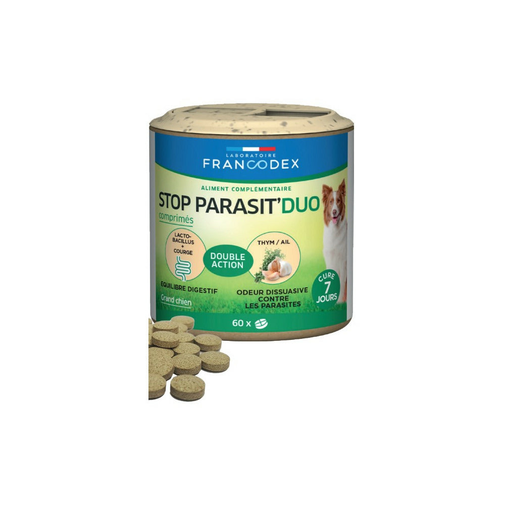  Anti Parasitaire Naturel 60 Comprimés Pour Grand Chien