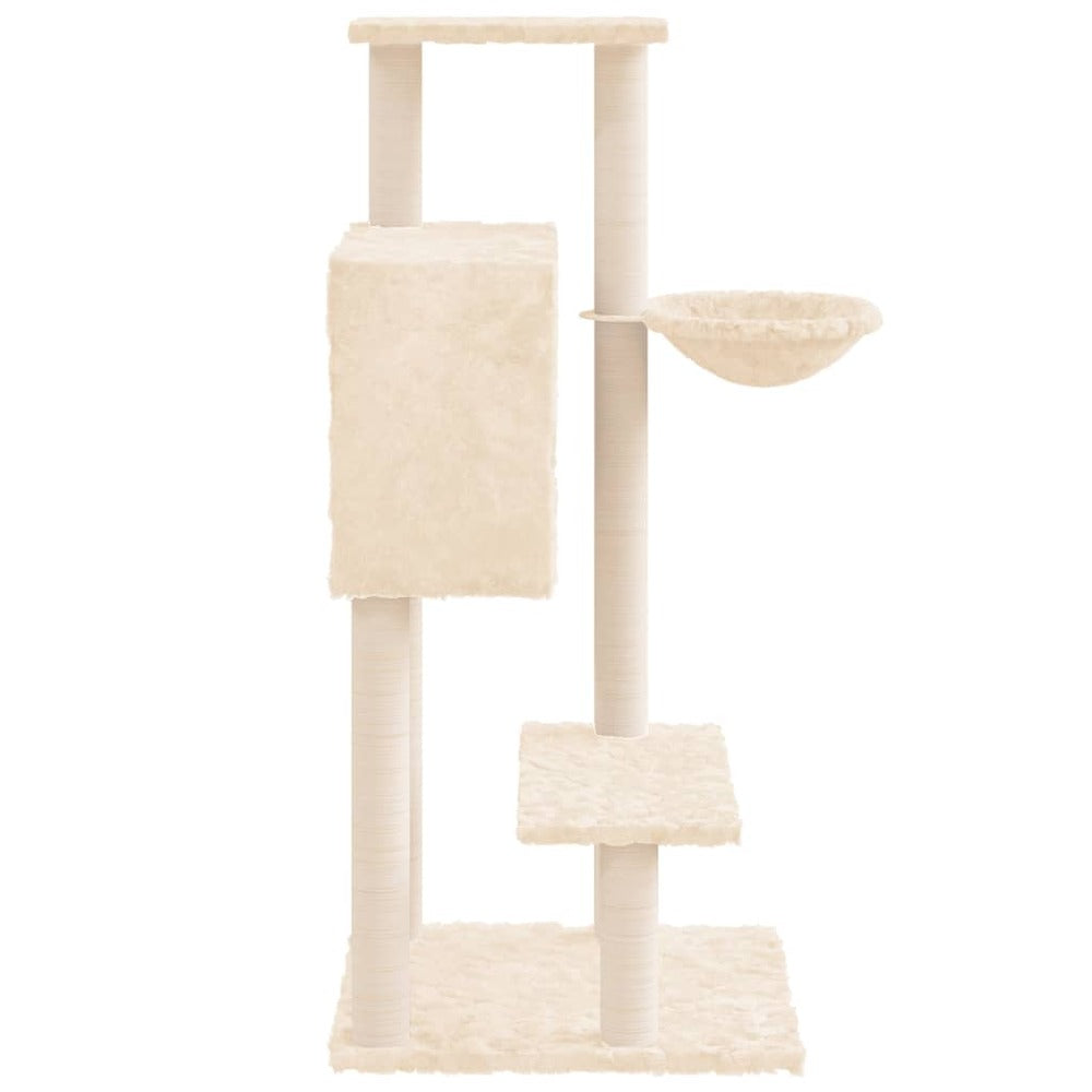 VIDAXL Arbre à Chat Avec Griffoirs En Sisal Crème 108,5 Cm