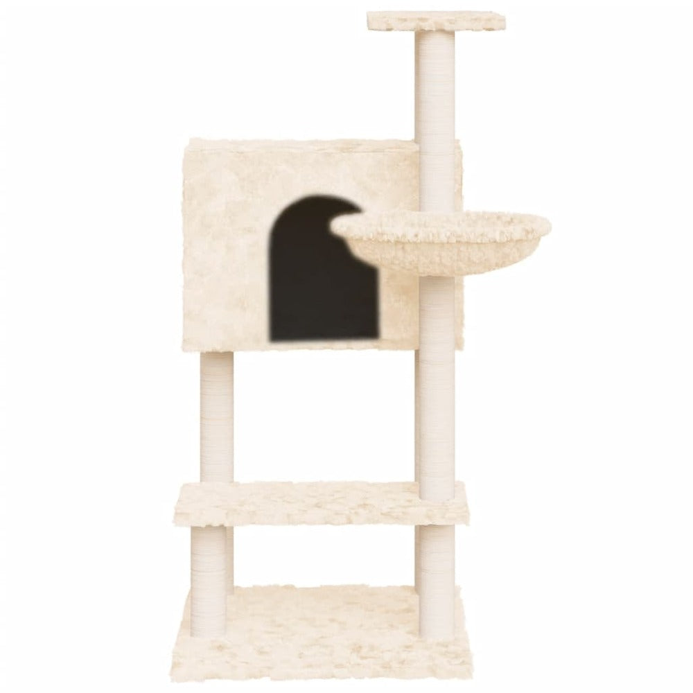 VIDAXL Arbre à Chat Avec Griffoirs En Sisal Crème 108,5 Cm