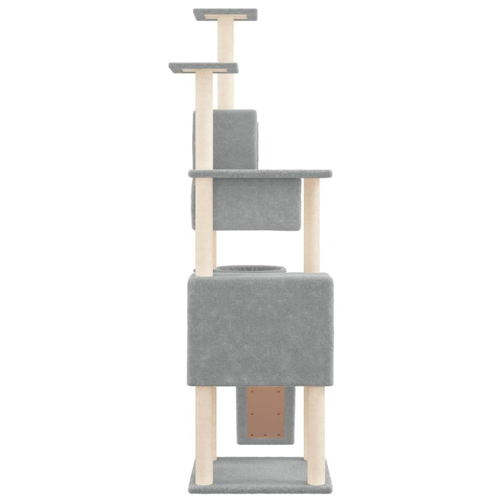 VIDAXL Arbre à Chat Avec Griffoirs En Sisal Gris Clair 168 Cm