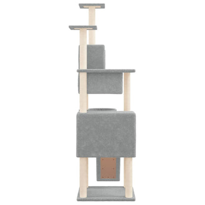 VIDAXL Arbre à Chat Avec Griffoirs En Sisal Gris Clair 168 Cm