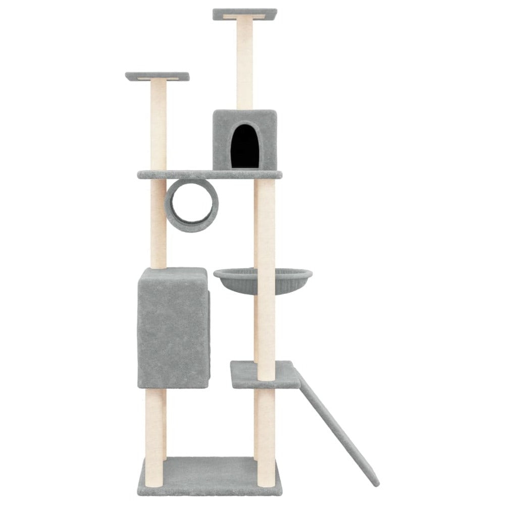 VIDAXL Arbre à Chat Avec Griffoirs En Sisal Gris Clair 168 Cm