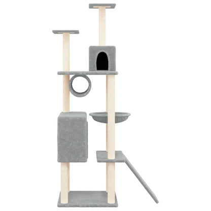 VIDAXL Arbre à Chat Avec Griffoirs En Sisal Gris Clair 168 Cm