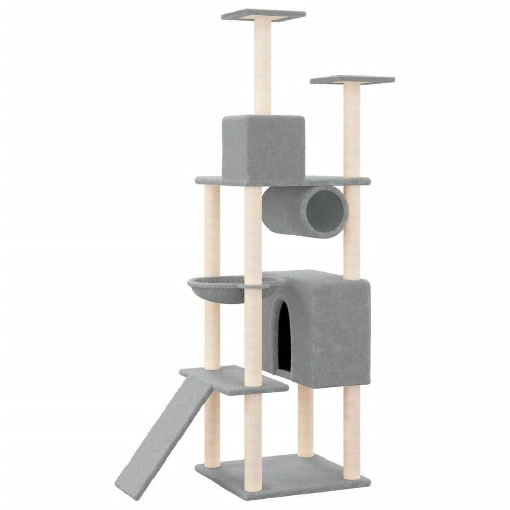 VIDAXL Arbre à Chat Avec Griffoirs En Sisal Gris Clair 168 Cm