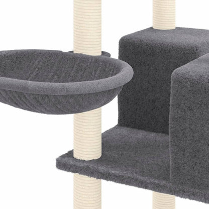 VIDAXL Arbre à Chat Avec Griffoirs En Sisal Gris Foncé 167 Cm