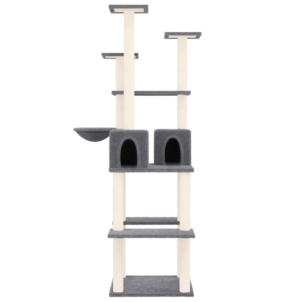 VIDAXL Arbre à Chat Avec Griffoirs En Sisal Gris Foncé 167 Cm