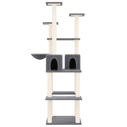 VIDAXL Arbre à Chat Avec Griffoirs En Sisal Gris Foncé 167 Cm