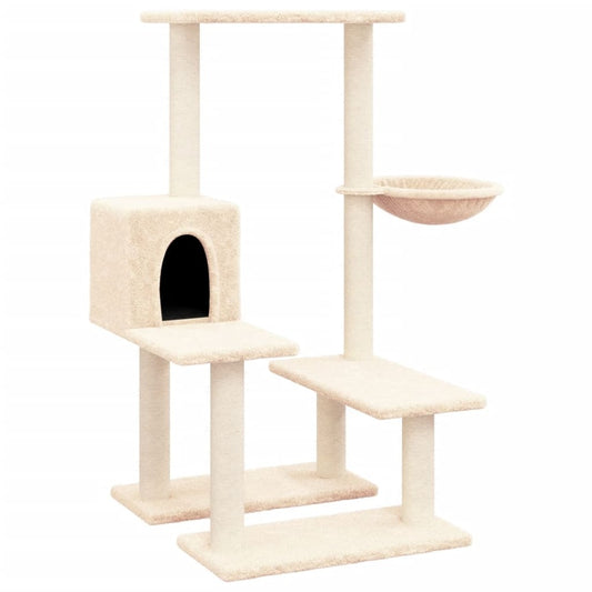 VIDAXL Arbre à Chat Avec Griffoirs En Sisal Crème 94,5 Cm