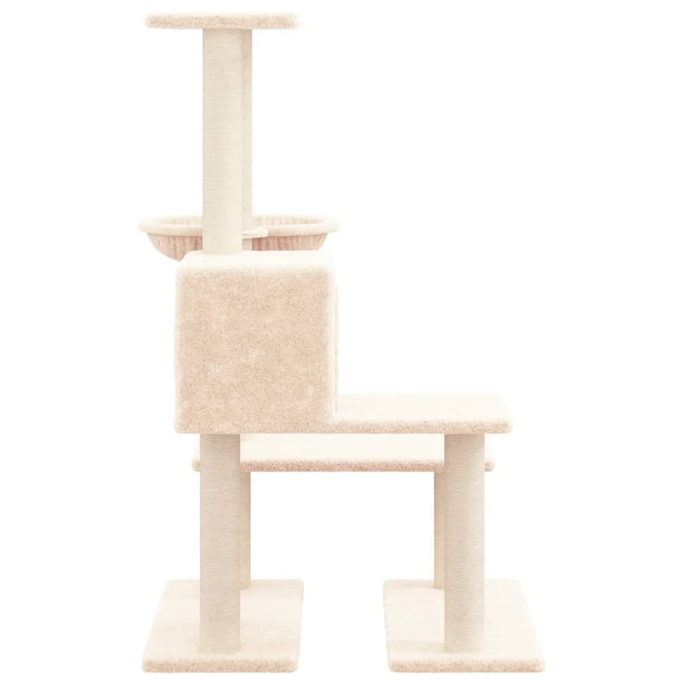 VIDAXL Arbre à Chat Avec Griffoirs En Sisal Crème 94,5 Cm