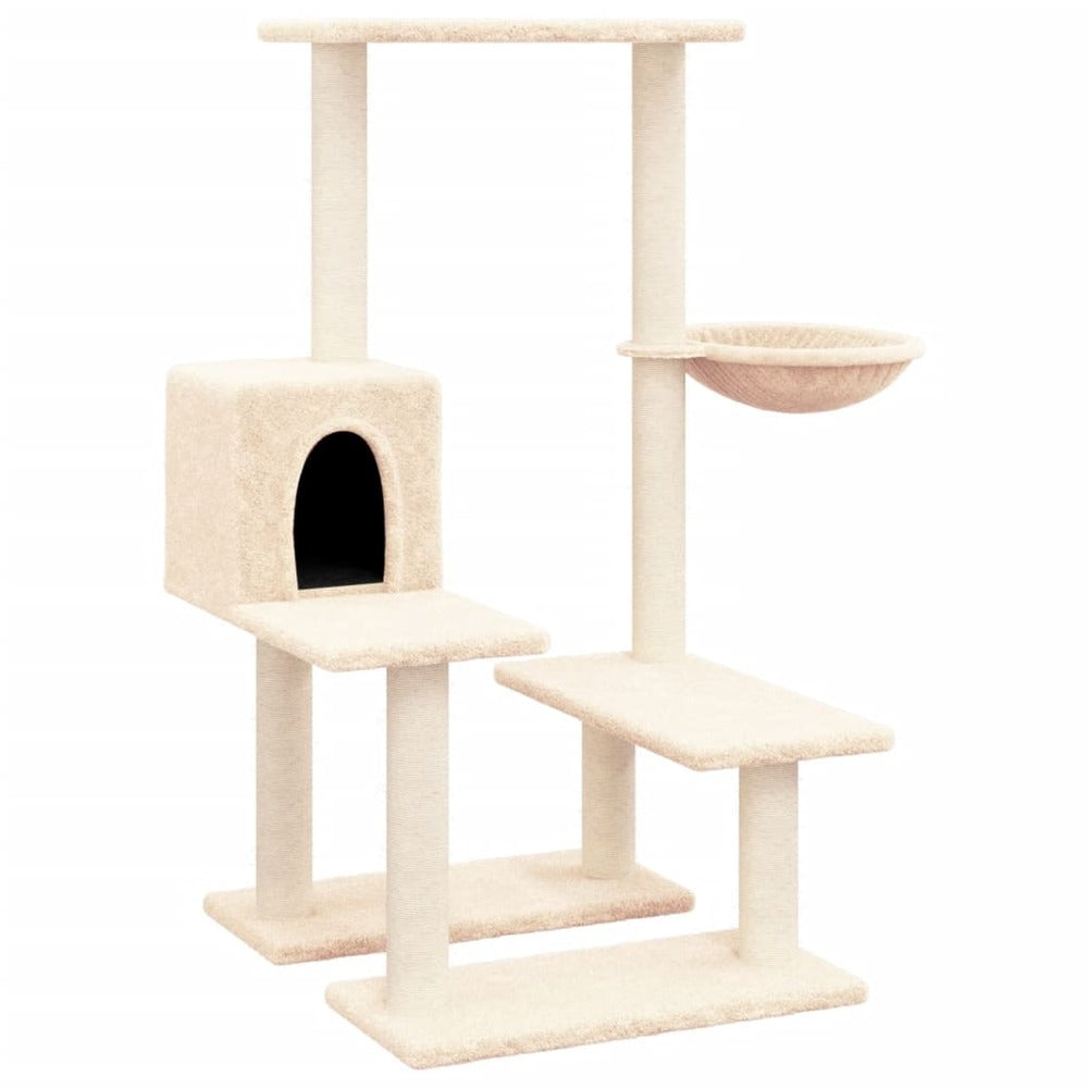 VIDAXL Arbre à Chat Avec Griffoirs En Sisal Crème 94,5 Cm