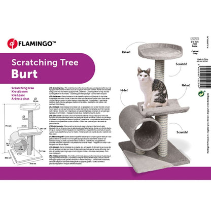 Flamingo Arbre à Chat Burt 40x40x77 Cm Gris