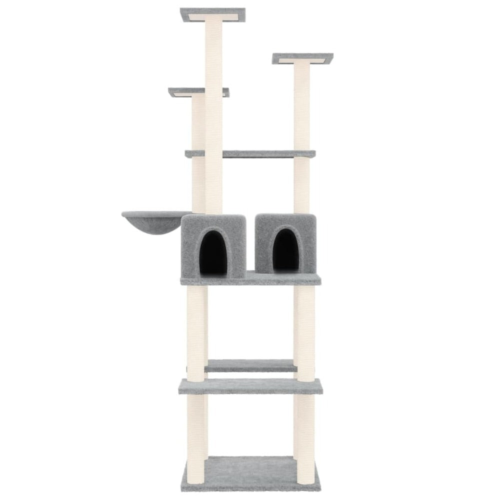VIDAXL Arbre à Chat Avec Griffoirs En Sisal Gris Clair 167 Cm