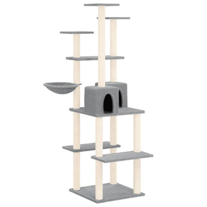 VIDAXL Arbre à Chat Avec Griffoirs En Sisal Gris Clair 167 Cm