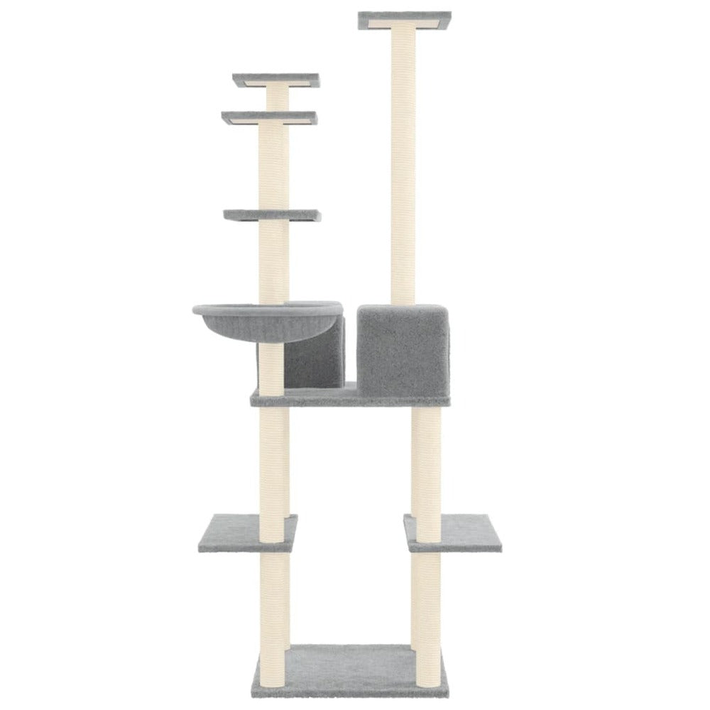 VIDAXL Arbre à Chat Avec Griffoirs En Sisal Gris Clair 167 Cm