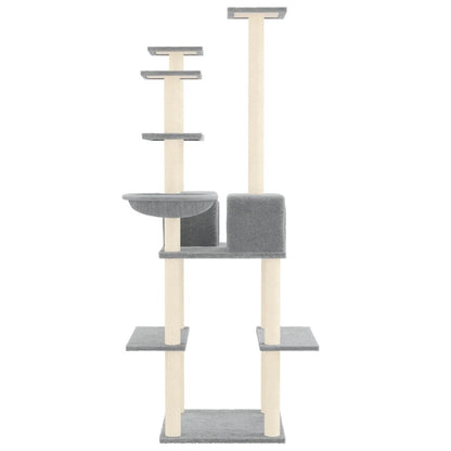 VIDAXL Arbre à Chat Avec Griffoirs En Sisal Gris Clair 167 Cm