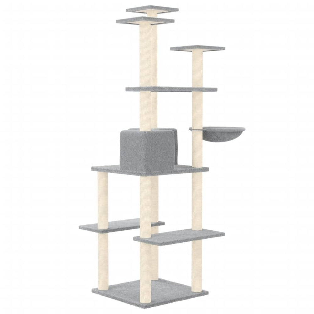 VIDAXL Arbre à Chat Avec Griffoirs En Sisal Gris Clair 167 Cm